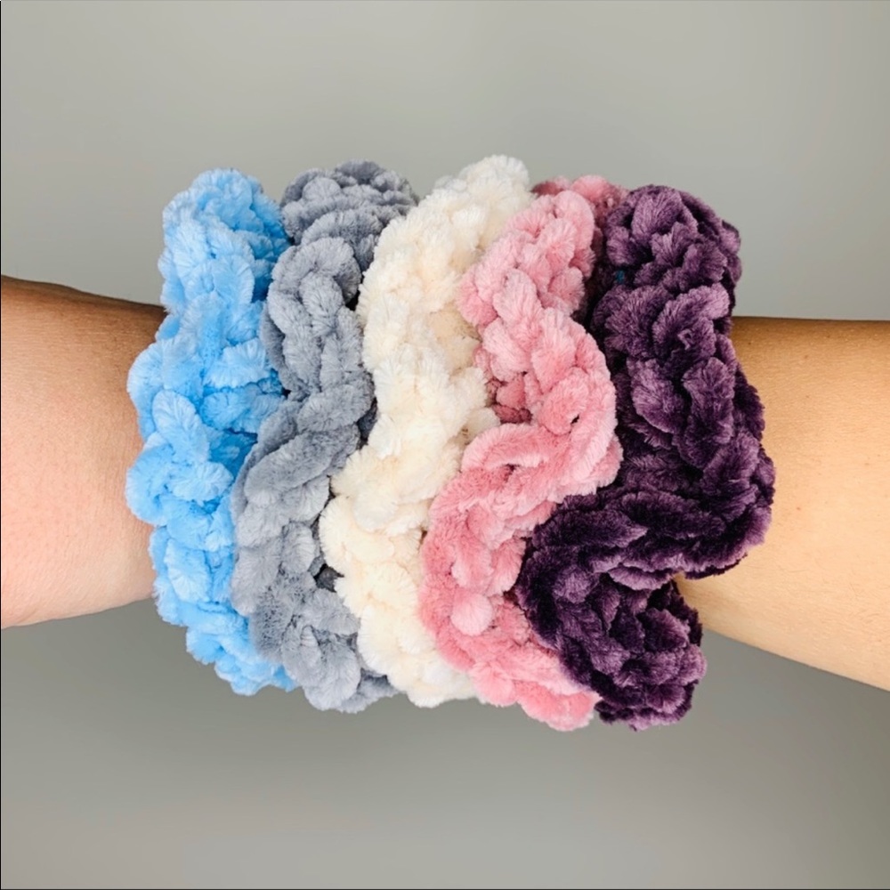 Crochet Velvet Scrunchies
